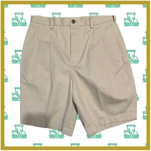 Classic Brooks Brother 100% cotton, lined pleated khaki shorts Size Boys 18